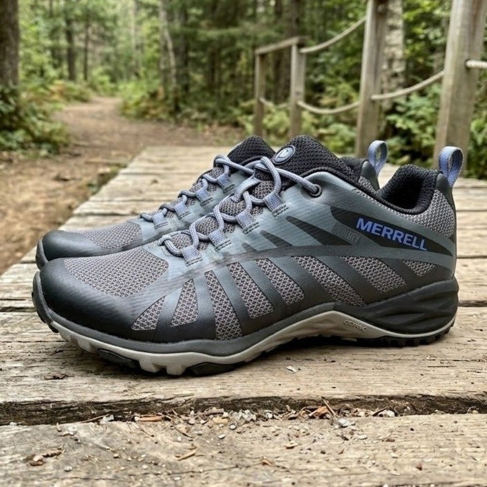 Merrell Siren Edge Q2 Waterproof Hiking Shoes Womens 7 Grey Blue J77530